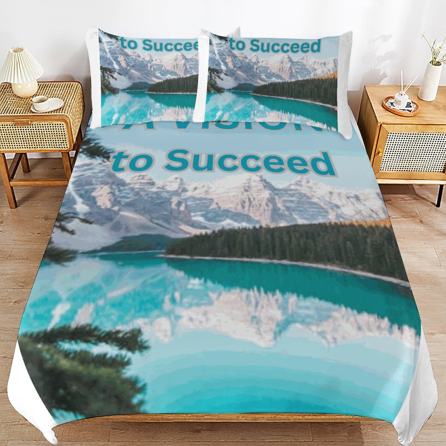 3-Piece Bedding Set-86"×70"/ 218×177cm (Dual-sidede Printing)