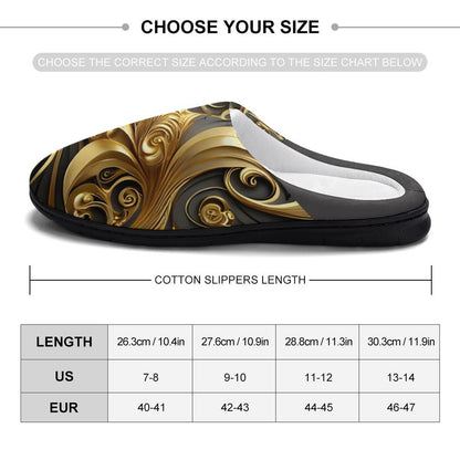 Personalized Men's Cotton Slippers (All-Over Printing)