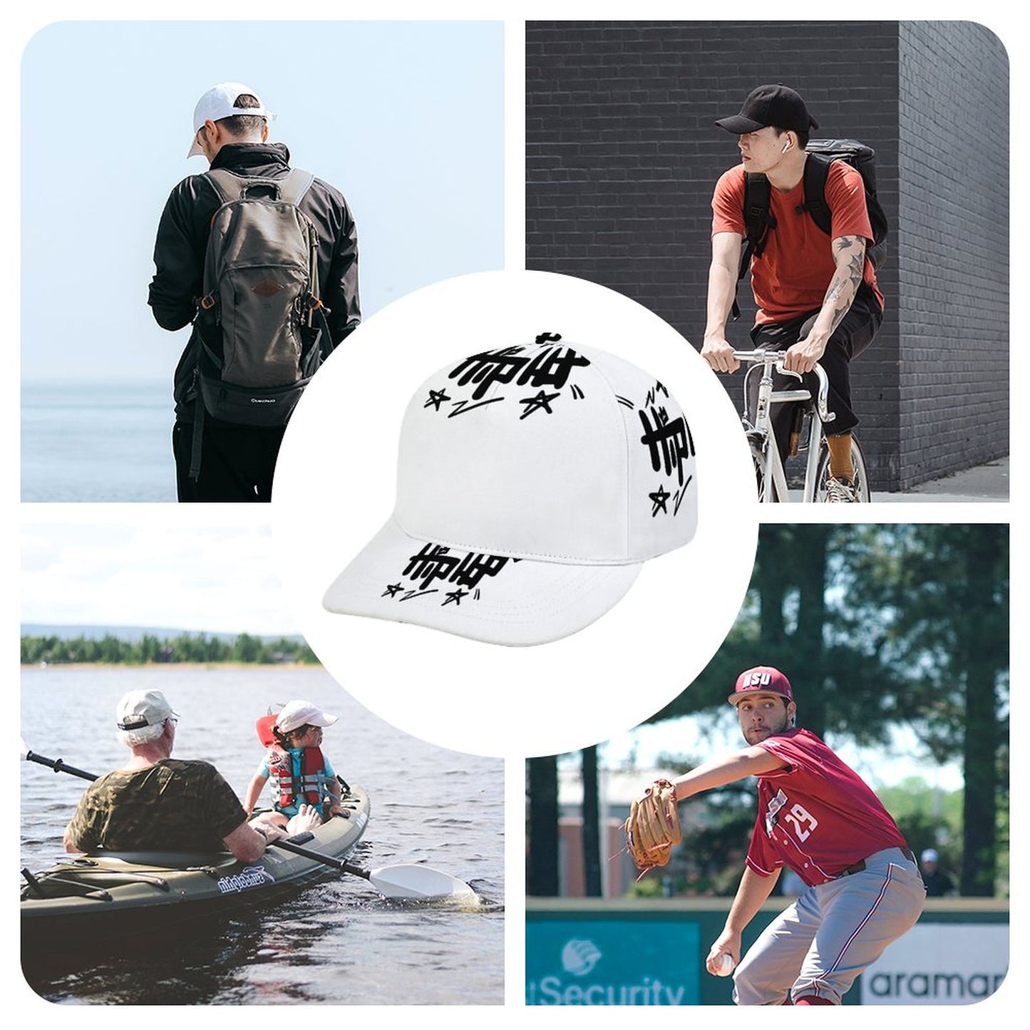 Bent Fitted Cap (All-Over Printing)