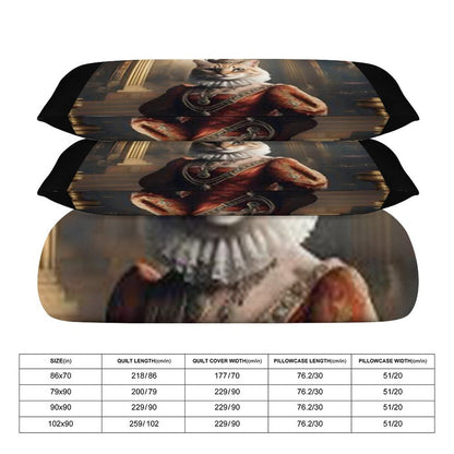 3-Piece Bedding Set-86"×70"/ 218×177cm (Dual-sidede Printing)