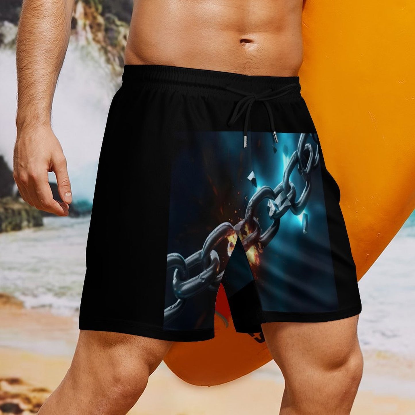 Men's Beach Shorts with 4 Pockets