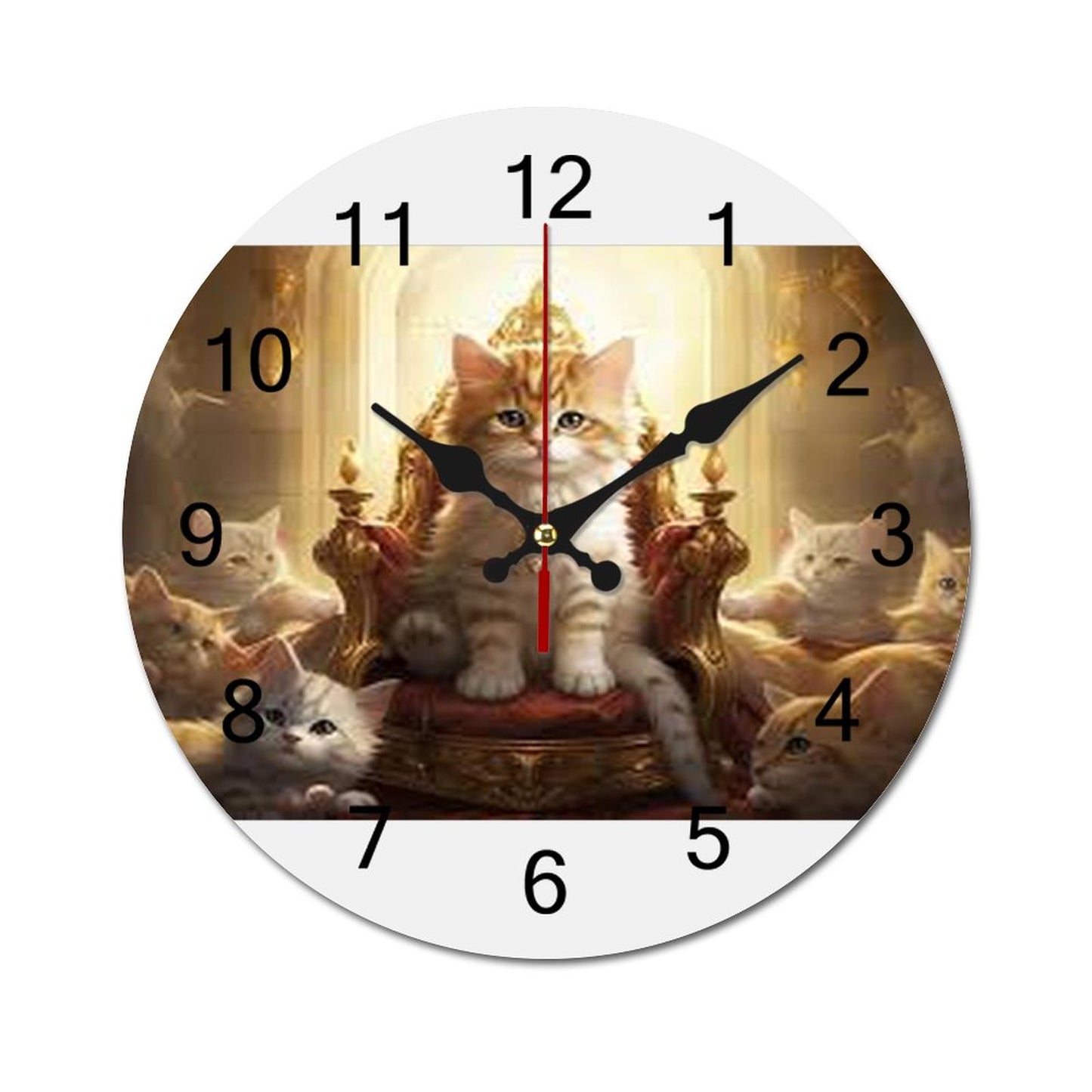 Concise Silent Wooden Wall Clock-9.84"x9.84"/ 25x25cm