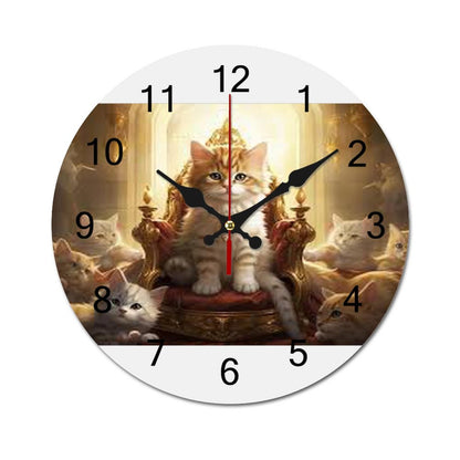 Concise Silent Wooden Wall Clock-9.84"x9.84"/ 25x25cm