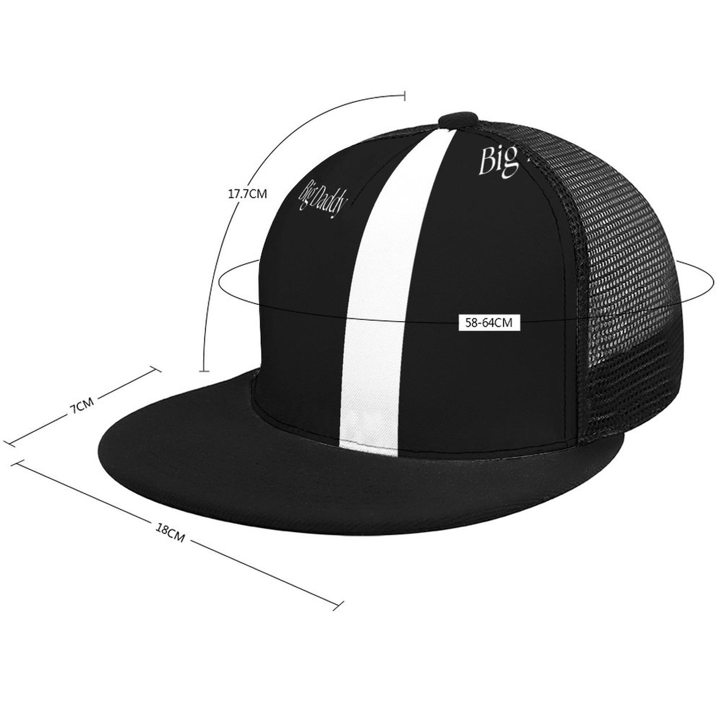 Flat Brim Trucker Hat with Fashion Frontier