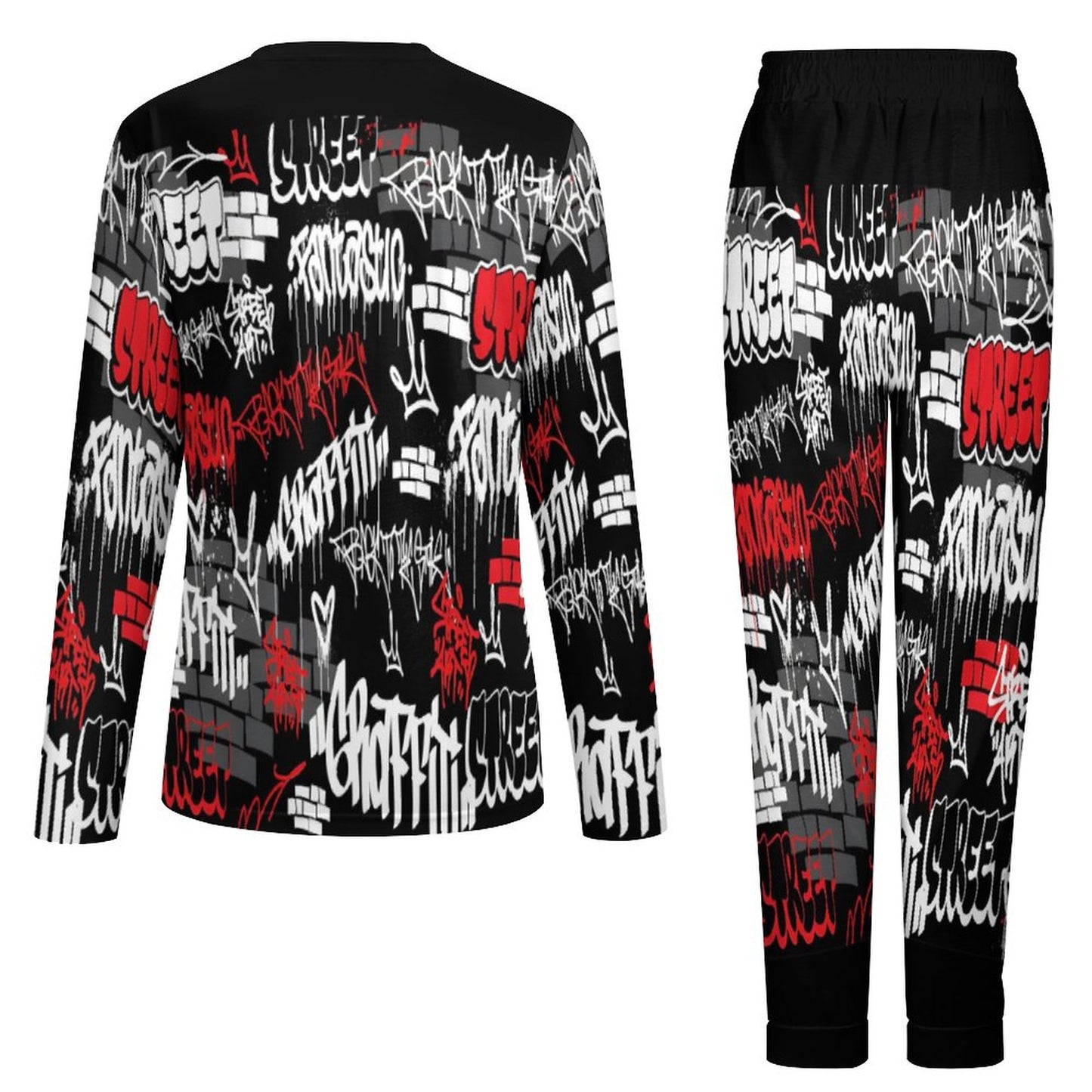 B/R/W GRAFFITI Women's 2-Piece Pj Set