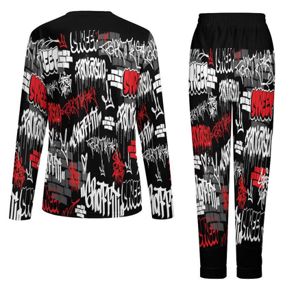 B/R/W GRAFFITI Women's 2-Piece Pj Set