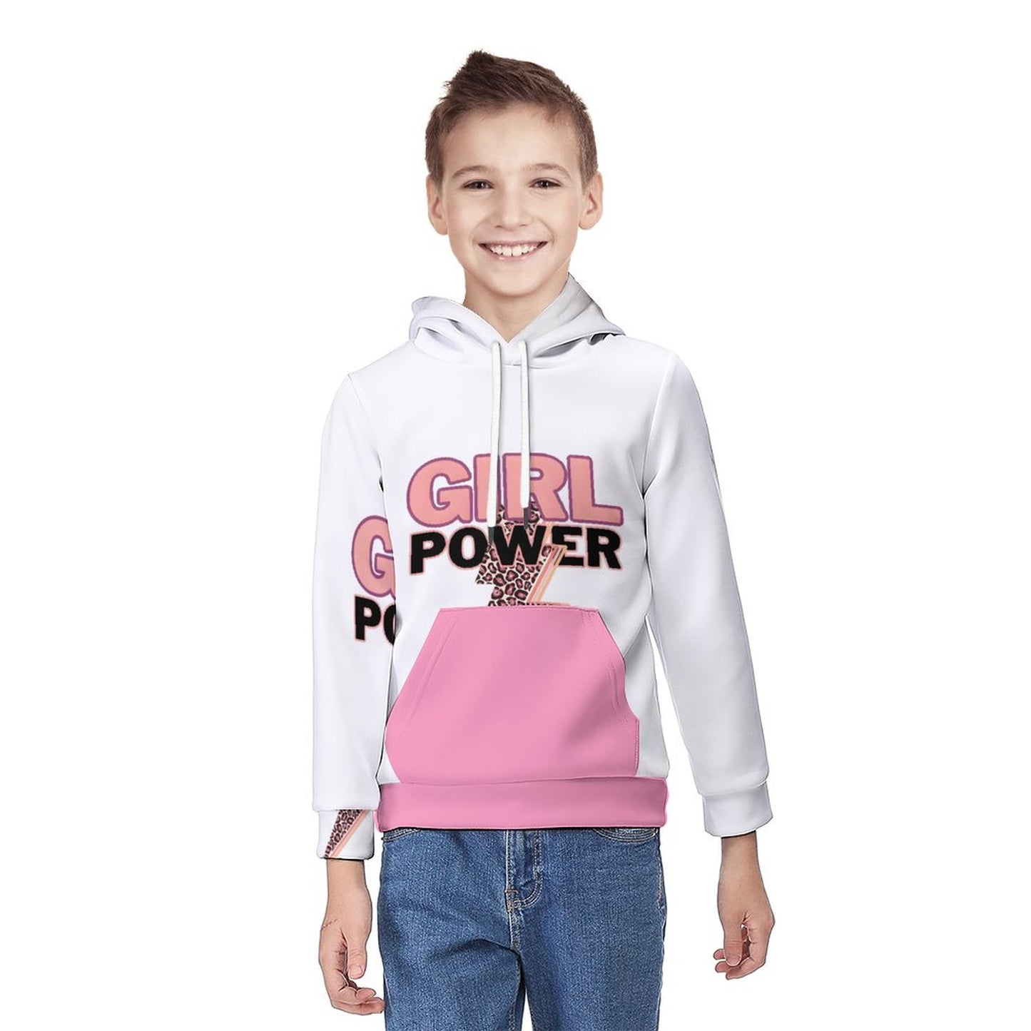 160gsm Children's Lightweight Pullover Hoodie A38H (All-Over Printing)