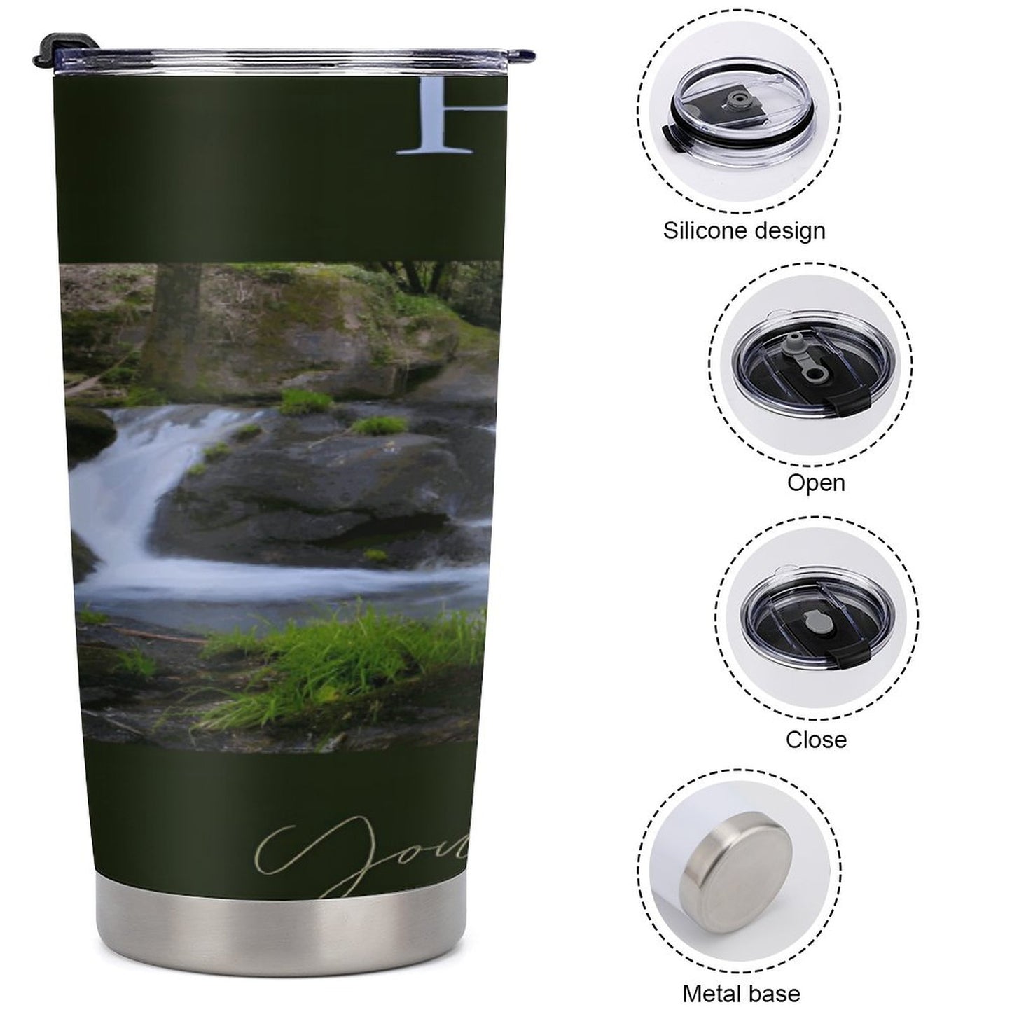 Car Travel Coffee Mug with Lid (All-Over Printing)