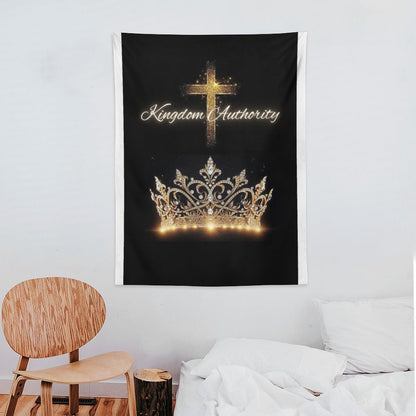 Wall Art with Vertical Tapestry