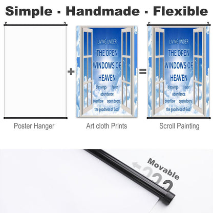 Canvas Hanging Poster with Scrolls-16"x24"/ 40x60cm