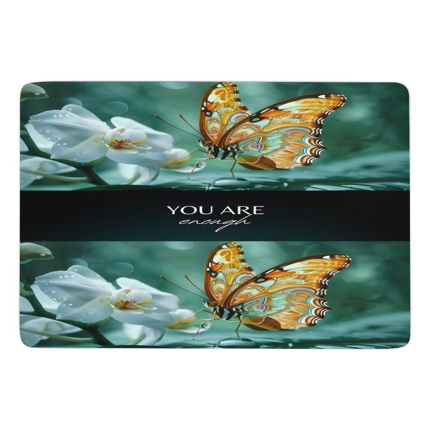 Coral Velvet Floor Mat for Home (5X3') 60"x40"-YOU ARE ENOUGH