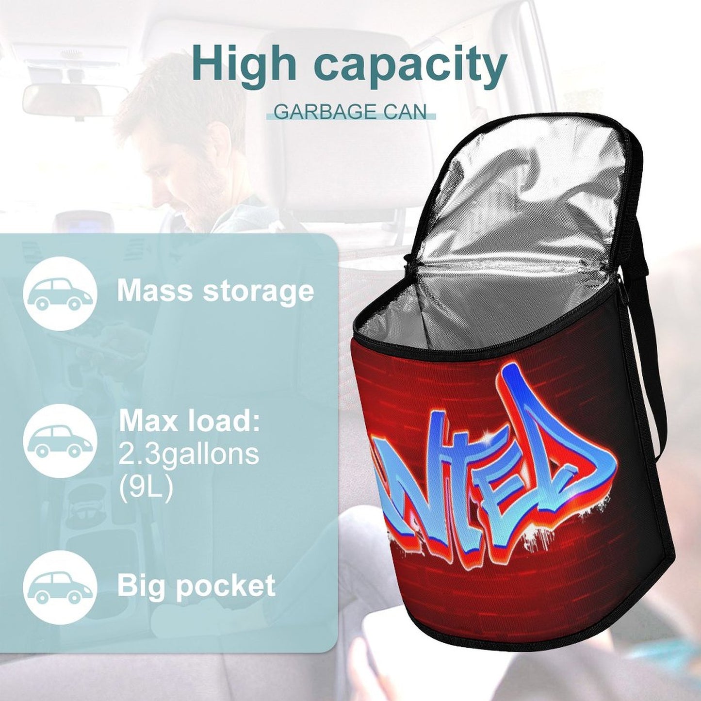 Collapsible Car Trash Bin