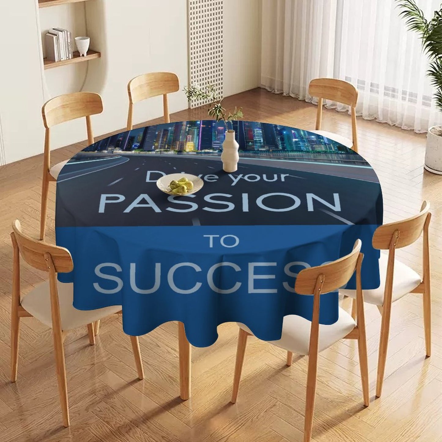 Round Tablecloth on Round Table
