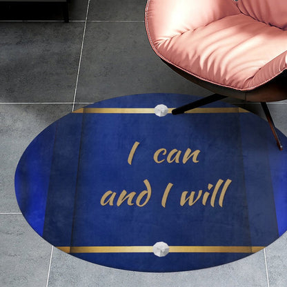 Round Coral Velvet Warm Floor Mat