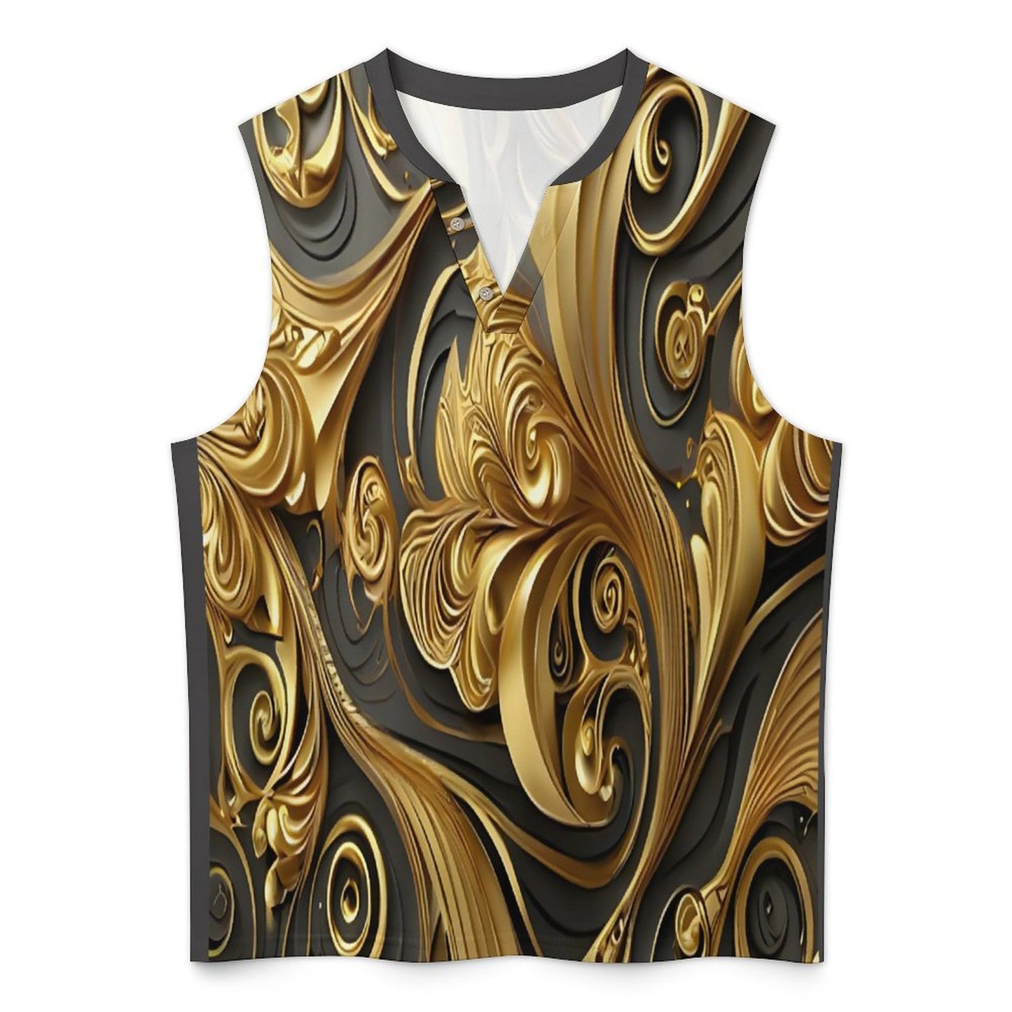 200gsm Henley Neck Vest(All-Over Printing)