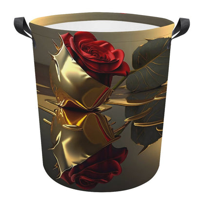 ROSE IN GOLD Collapsible Laundry Basket