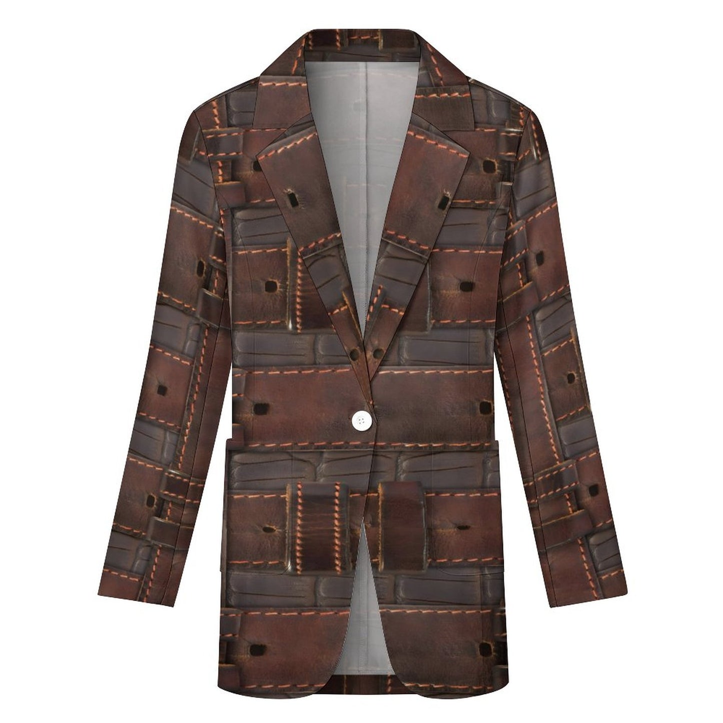 RUGGED LEATHER BUCKLE Print Women's Casual Blazer*2XS-2XL