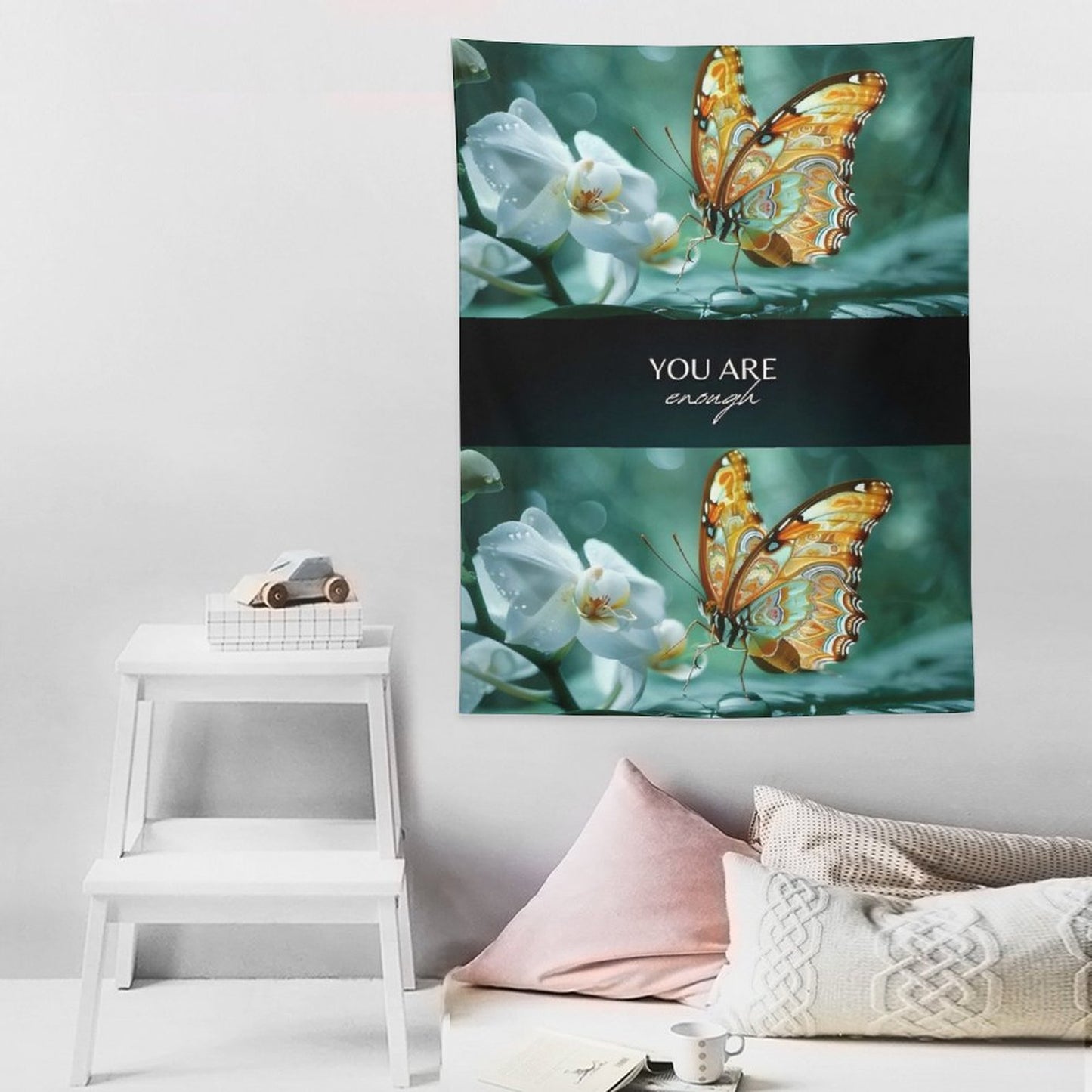 Wall Art with Vertical Tapestry-YOU ARE ENOUGH