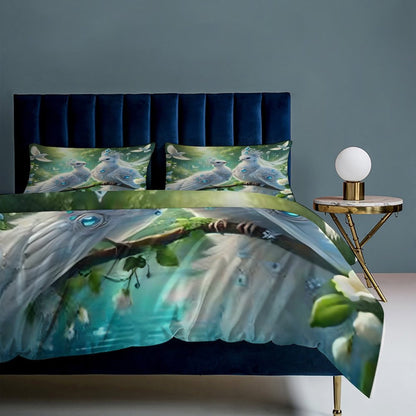 3-Piece Bedding Set-86"×70"/ 218×177cm (Dual-sideded Printing)