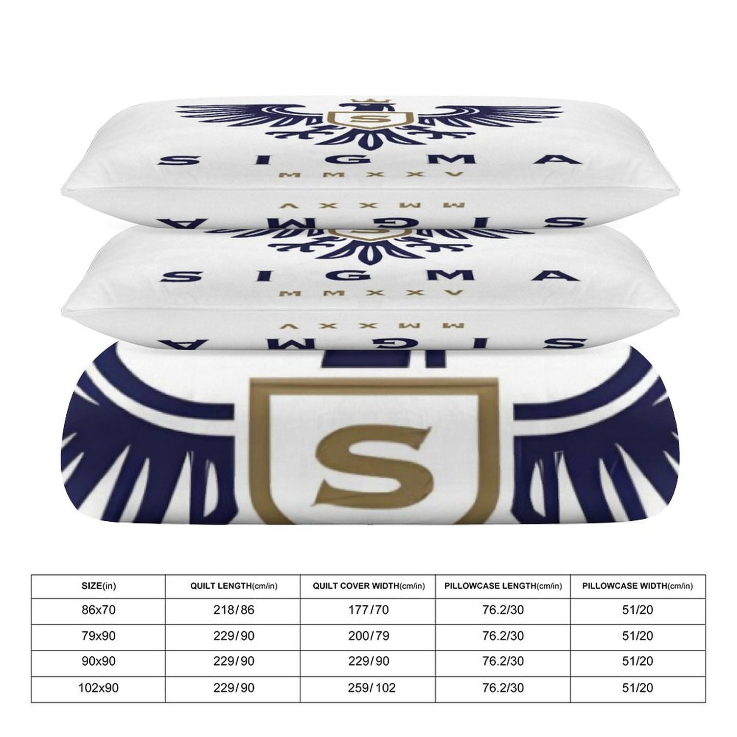 3-Piece Bedding Set-102"x90"/ 259x229cm (Dual-sided Printing)
