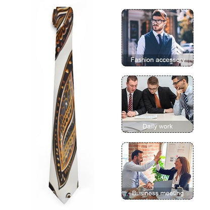 ORANGE PAISLEY Men's Formal Tie