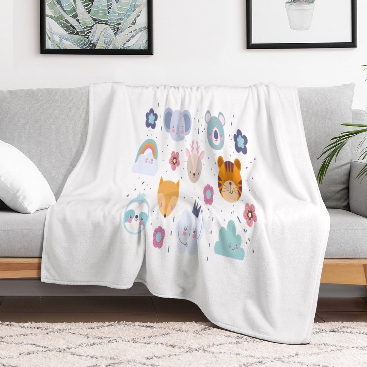 250gsm Flannel Throw Blanket-60"x80"
