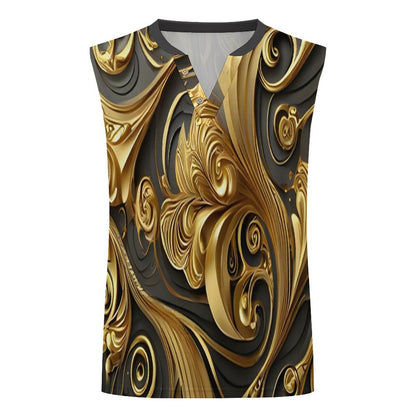 200gsm Henley Neck Vest(All-Over Printing)
