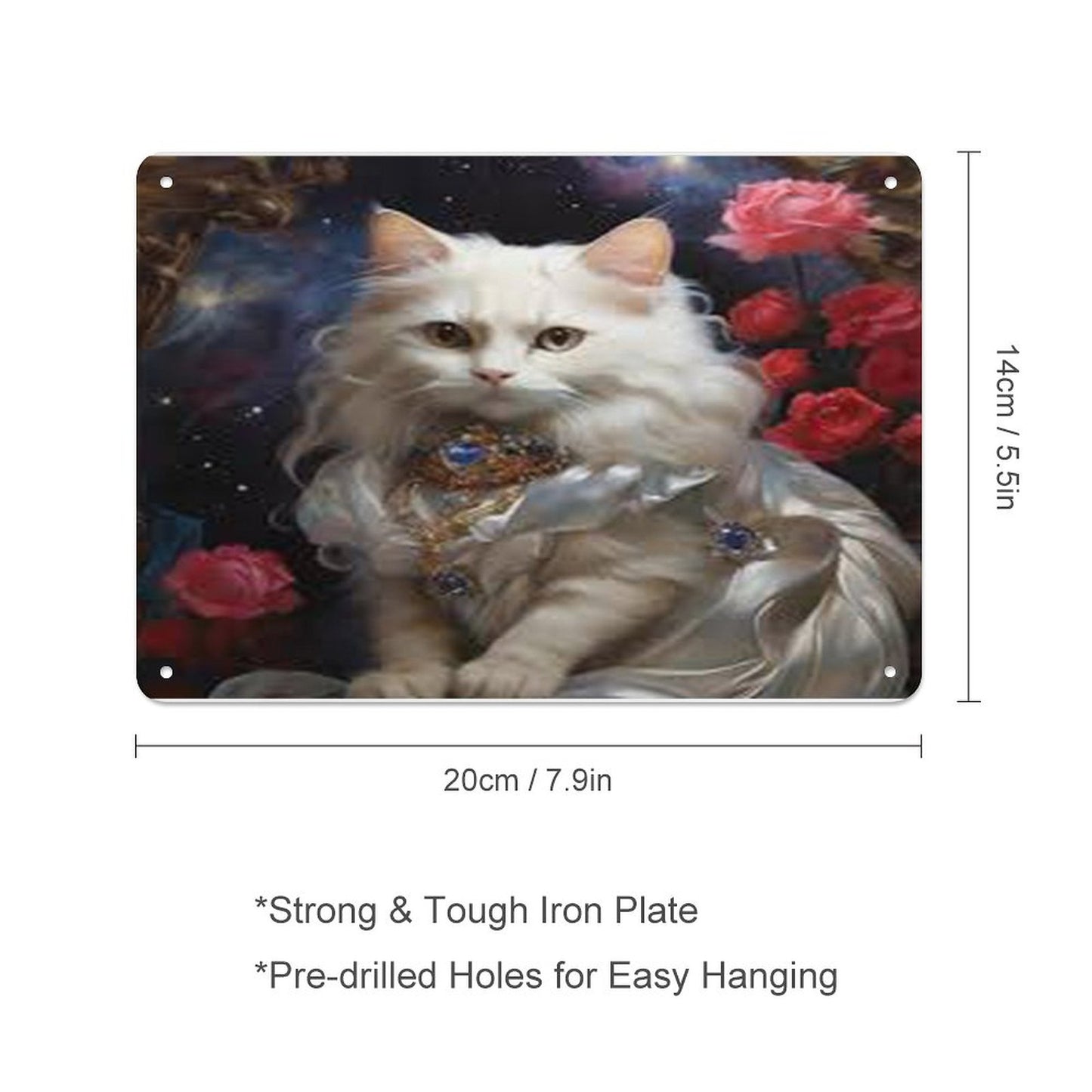 Horizontal Personalized Metal Wall Art Tin Sign-5.5"x7.9"/14x20cm