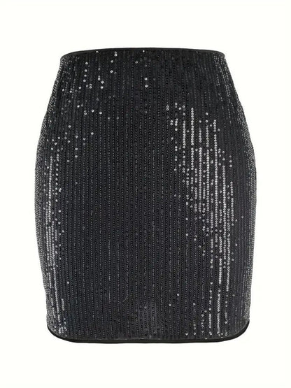 Sequin Mini Skirt-SMALL-2XL