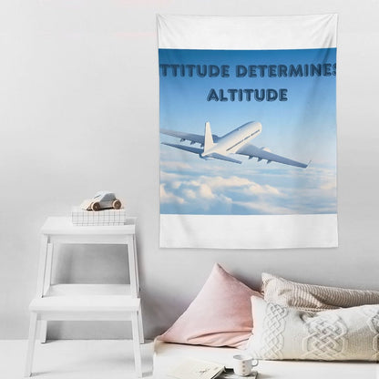 Wall Art with Vertical Tapestry