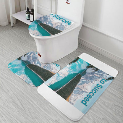 Coral Velvet Restroom Rug Set of 3-19.7"x31.5"/50x80cm
