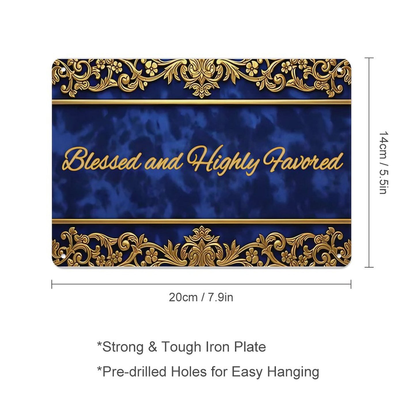 Horizontal Personalized Metal Wall Art Tin Sign-5.5"x7.9"/14x20cm