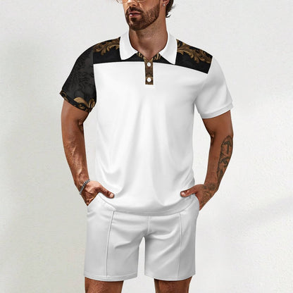 200gsm Short Sleeve Men's POLO Shirt Set A46TZ (All-Over Printing)