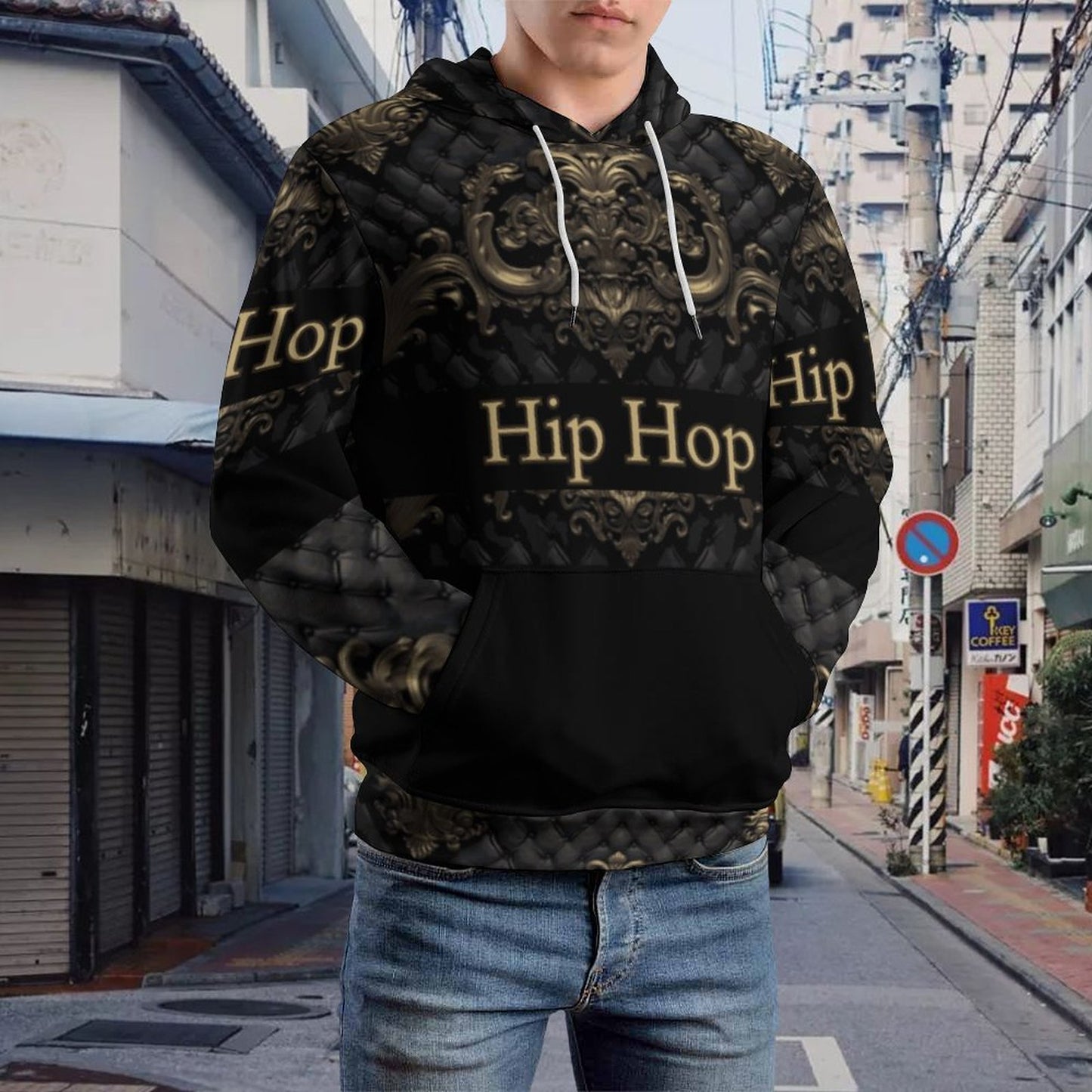 230gsm Men's Cool Hoodie with Double-layer Cap (All-Over Printing)
