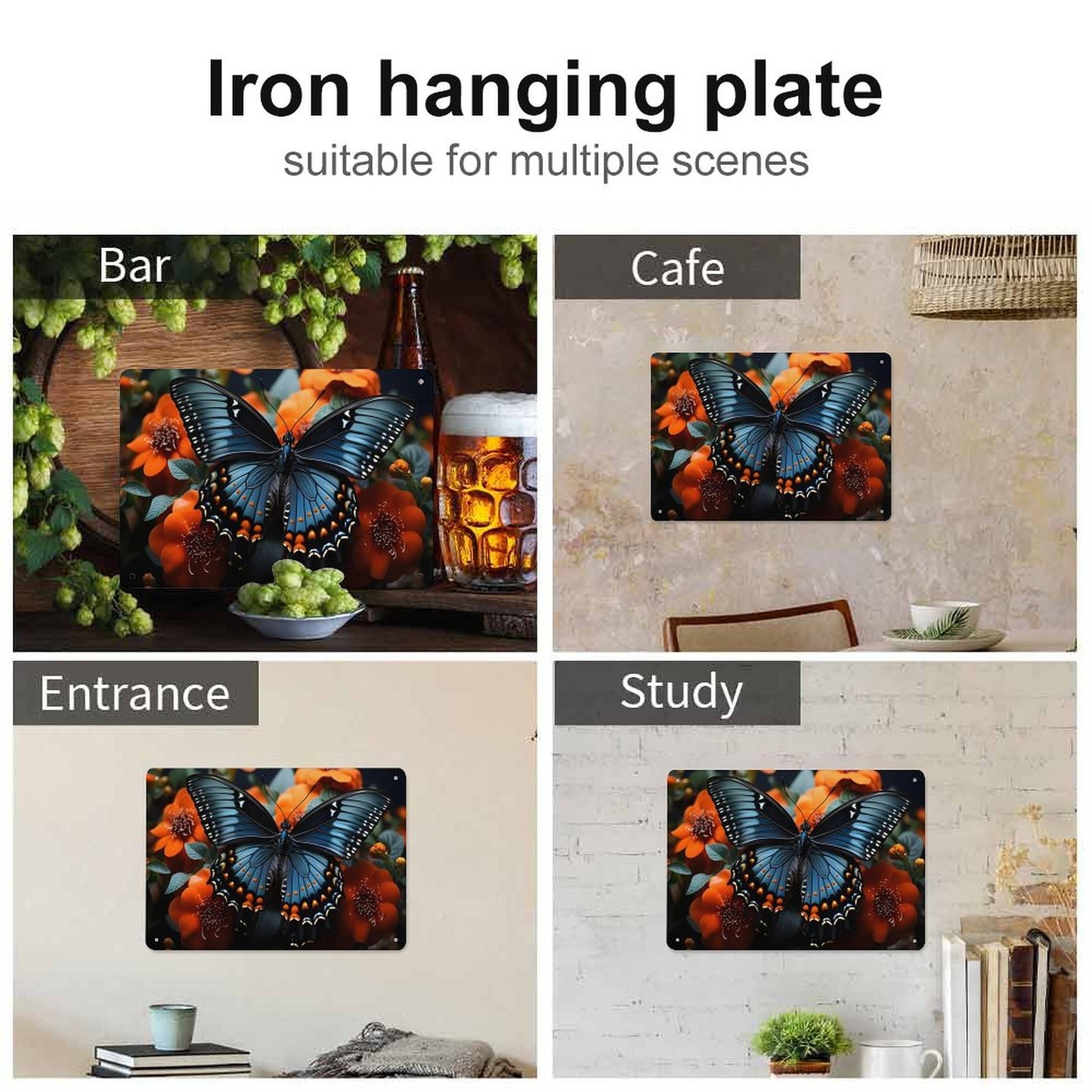 Horizontal Personalized Metal Wall Art Tin Sign-5.5"x7.9"/14x20cm