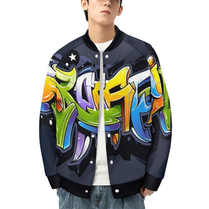 COLORFUL GRAFFITI Men's Baseball Jacket-*2XS-6XL
