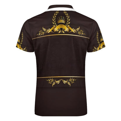 Men's Short Sleeve POLO Shirt with Zipper B470 (All-Over Printing)