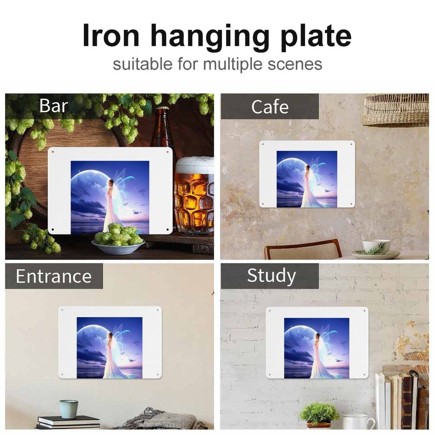 Horizontal Personalized Metal Wall Art Tin Sign-5.5"x7.9"/14x20cm