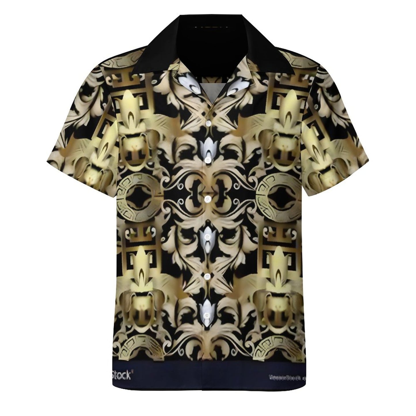 Men's Short Sleeve Hawaiian Print Shirt with Cuban Collar AY006 (All-Over Printing)
