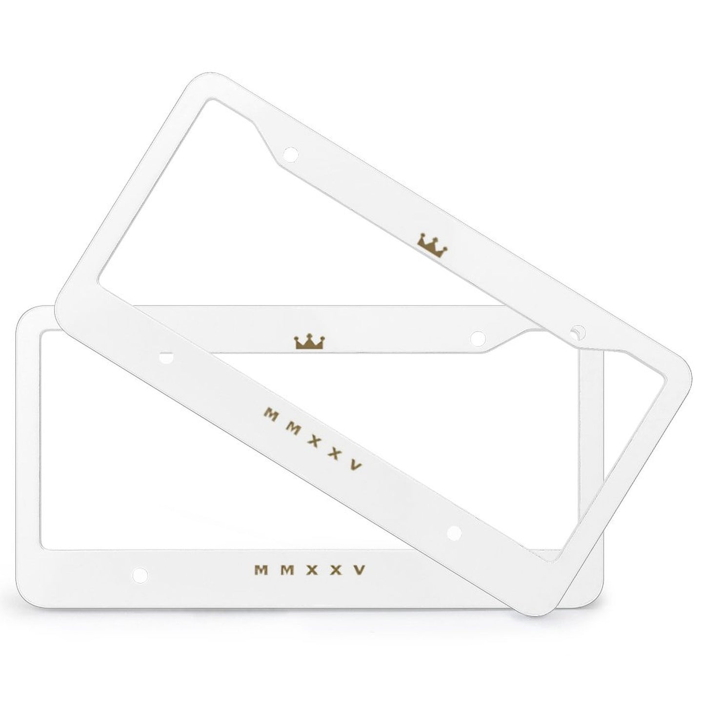 License Plate Frames with 4 Round Holes (1 Pair)