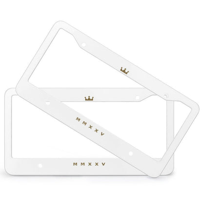 License Plate Frames with 4 Round Holes (1 Pair)