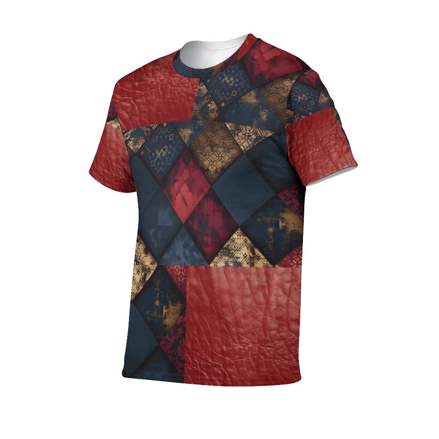 TRIANGLES & LEATHER Men's T-Shirt Short Sleeve-SMALL-3XL