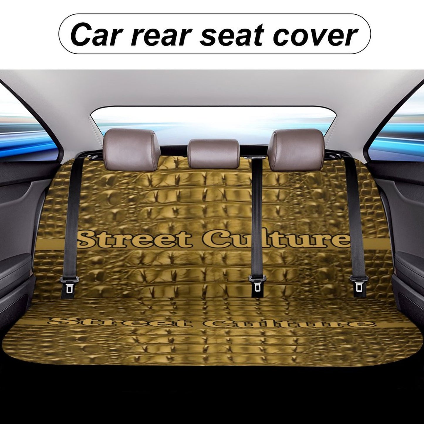 STREET CULTURE Alligator Back Seat Cover for Cars (high quality softness)