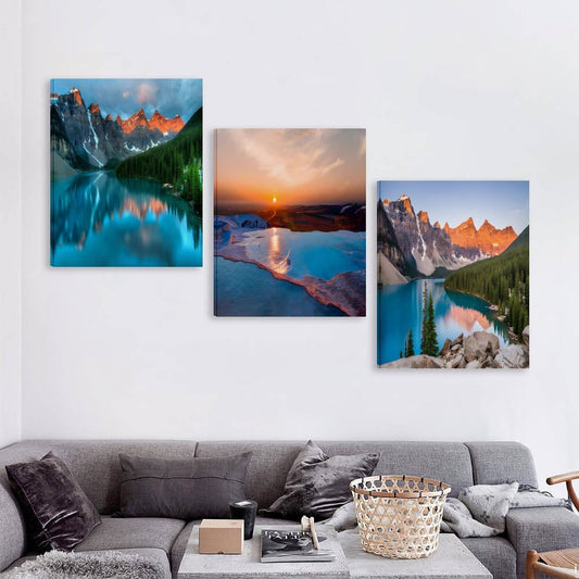 Vertical Multicolor Framed Wall Art-4:5 Aspect Ratio-MOUNTAINS & WATER