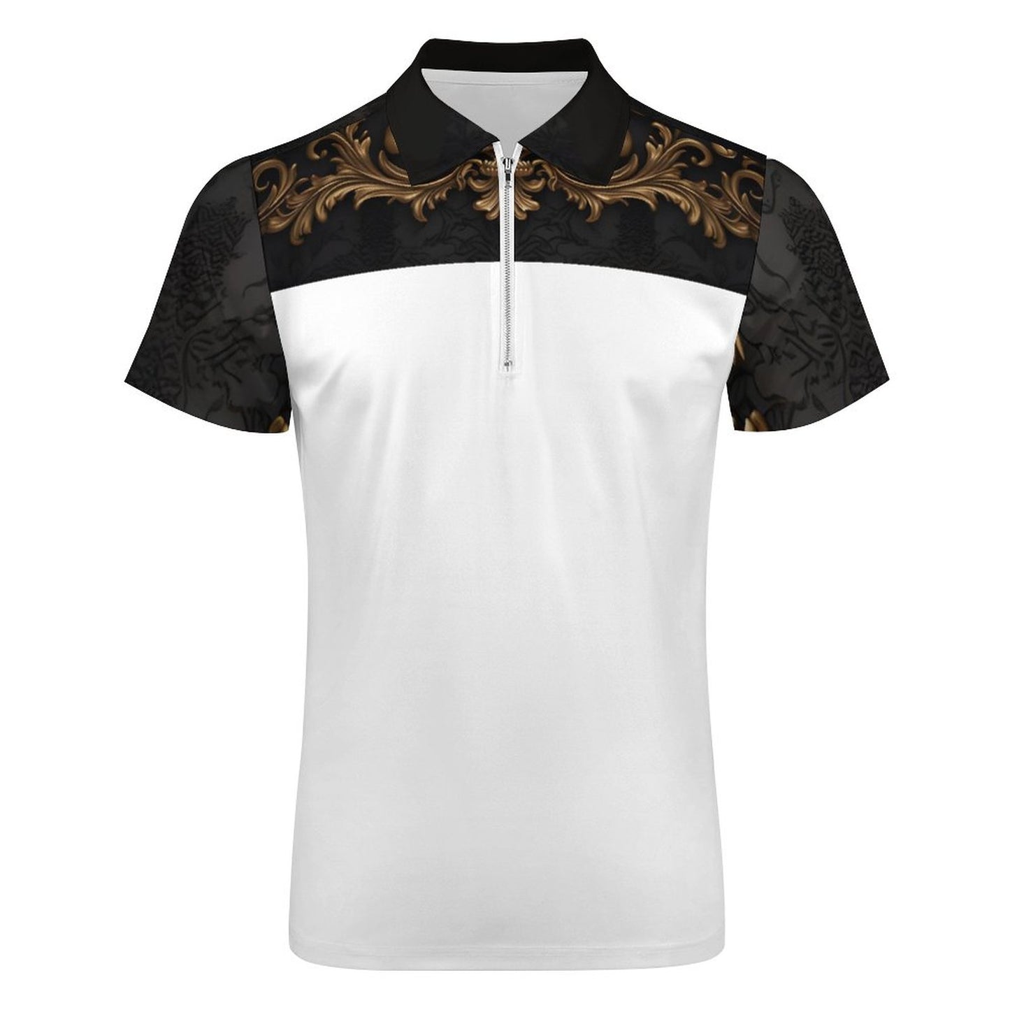 Men's Short Sleeve POLO Shirt with Zipper B470 (All-Over Printing)
