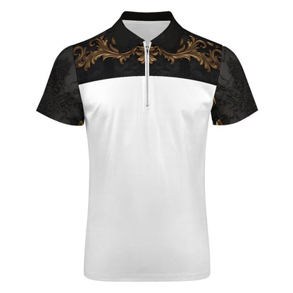 Men's Short Sleeve POLO Shirt with Zipper B470 (All-Over Printing)