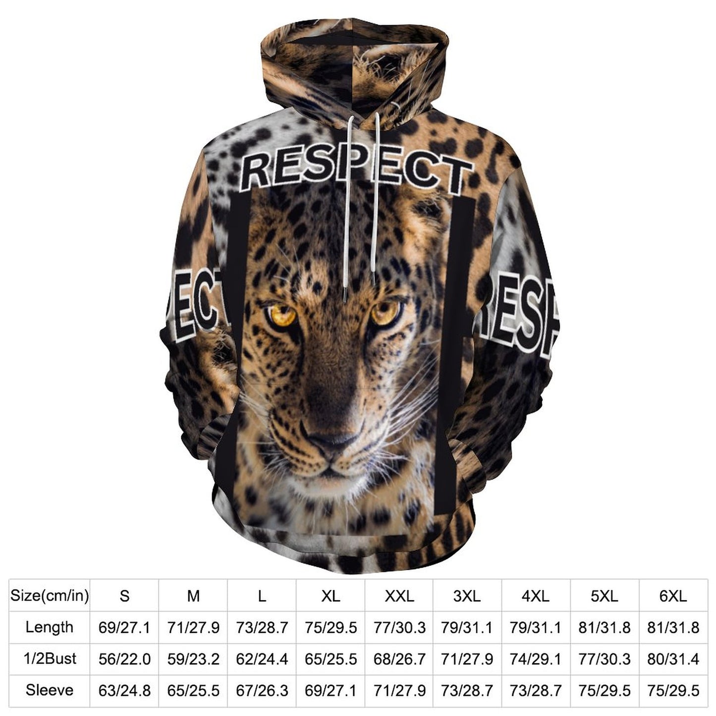 230gsm Men's Cool Hoodie with Double-layer Cap (All-Over Printing)