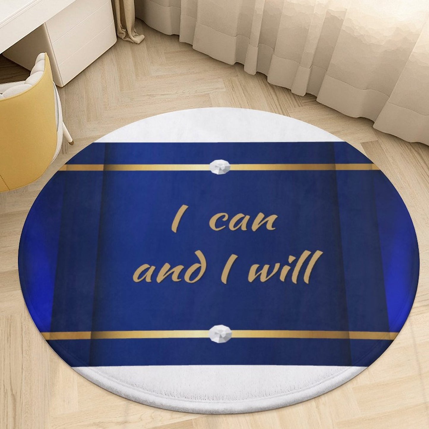 Round Coral Velvet Warm Floor Mat