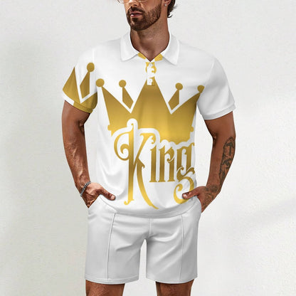 200gsm Short Sleeve Men's POLO Shirt Set A46TZ (All-Over Printing)