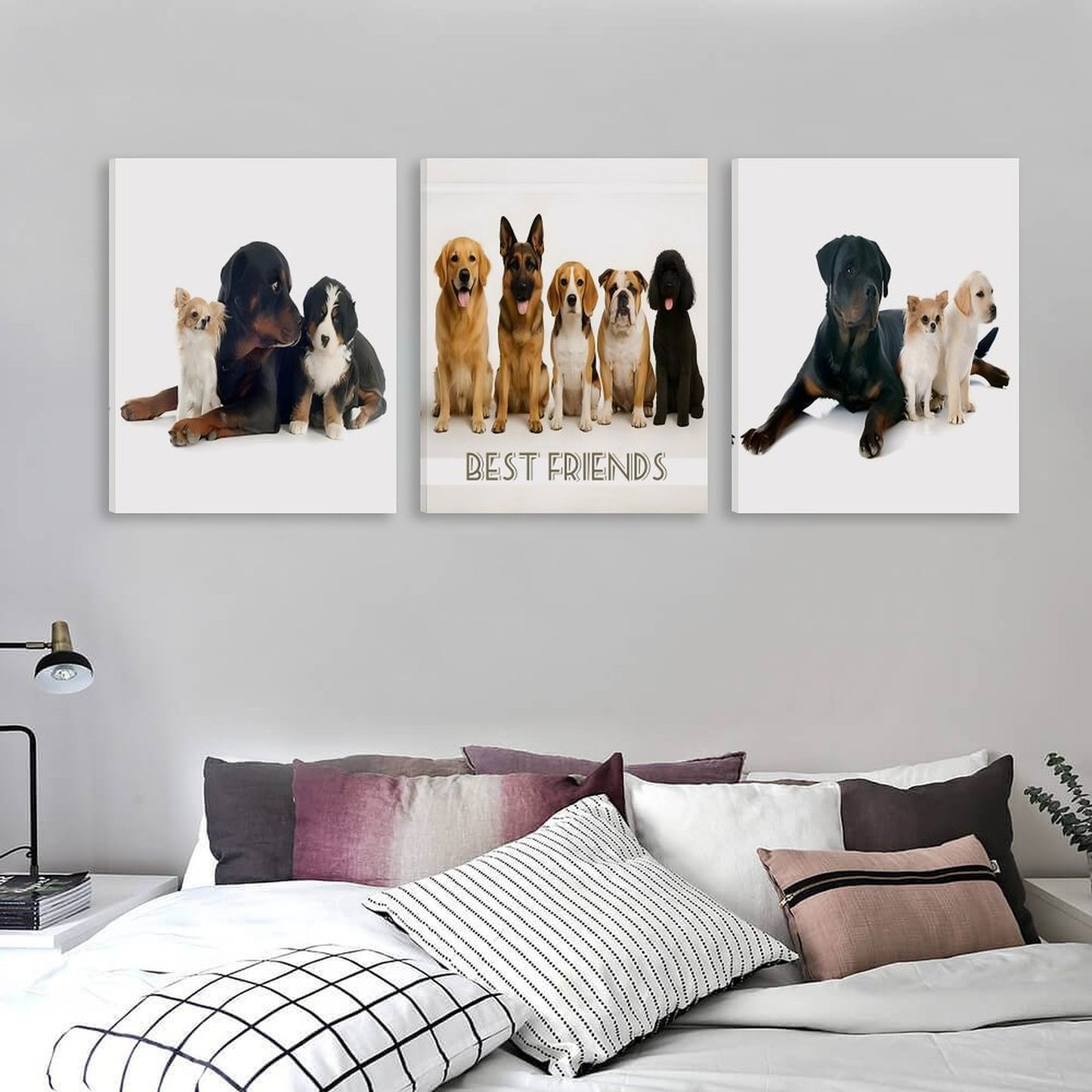 Vertical Multicolor Framed Wall Art-4:5 Aspect Ratio-BEST FRIENDS